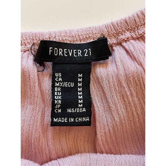 Forever 21 Blush Crop Top Medium - Picture 5 of 7